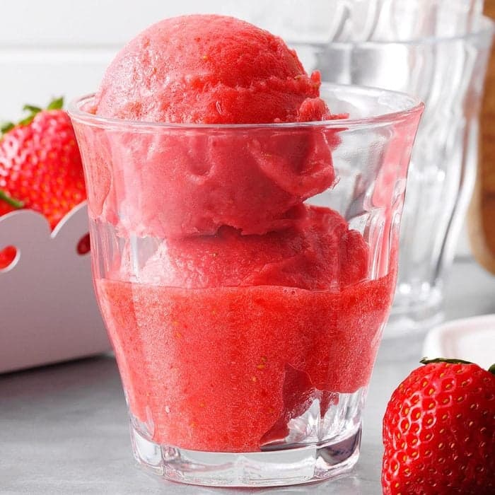 Fresh Strawberry Sorbet